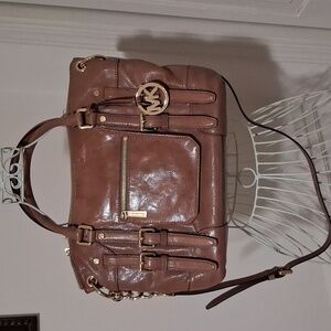 MICHAEL Michael Kors Brown Leather Interior with Gold Accents